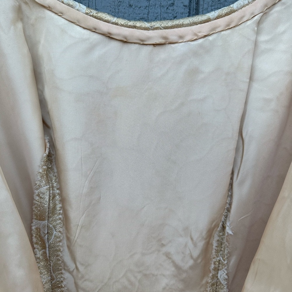 Vintage 80’s Gold and White Mermaid Dress - Picture 12 of 12